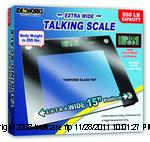 Jobar Talking Scale 15" L x 12" x 1" H Platform, 550 lb Weight Capacity, 8mm Tempered Glass
