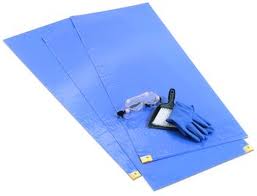 ChemoPlus Adhesive Contamination Control Floor Mat, Blue, 18" x 46" by Covidien/Kendall