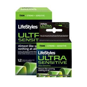 LifeStyles Ultra Sensitive Condom by Kinray-Cardinal Health - Package of 12