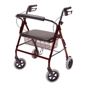 GF Health Lumex Imperial Hemi Four Wheel Rollator, Burgundy by Lumiscope