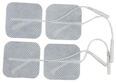 2" Square Blue Cloth  Gel Electrodes - Package of 4