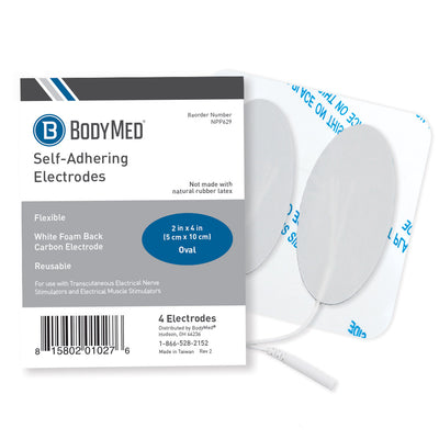 BodyMed Reusable White Foam Carbon Electrode - Package of 4
