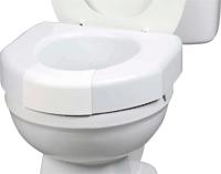 Maddak Inc Basic Open Front Elevated Toilet Seat with Closed Front Option