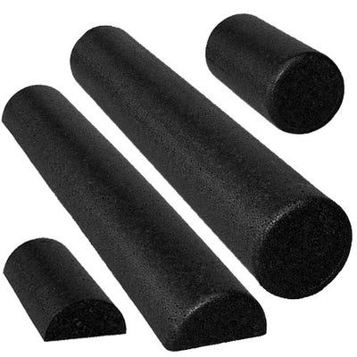 Round Foam Rollers, Black by Body Sport - Singles