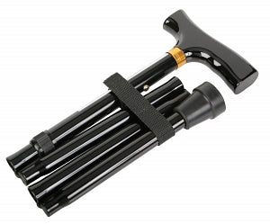 Mabis Ladies Adjustable Folding Cane with Derby-Top Handle, 32" to 36" by Briggs Healthcare