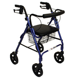 Roscoe Medical Deluxe Roller with Padded Seat, 8 inch wheels