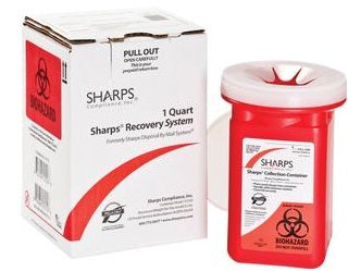 Sharps Compliance Mail-Back Disposal System 1 Quart