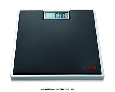 Digital Flat Scale with Black Rubber Mat by Seca