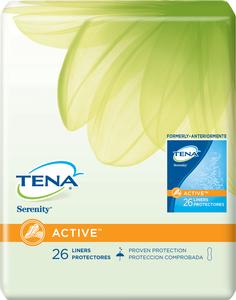 TENA Serenity Active Regular Pantiliners 8" By SCA Personal Care - Bag of 26
