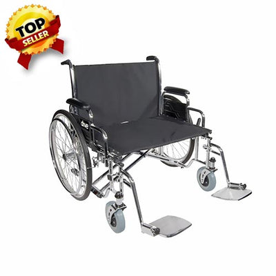 EC HeavyDuty Extra Wide Wheelchair with Detachable Full Arms