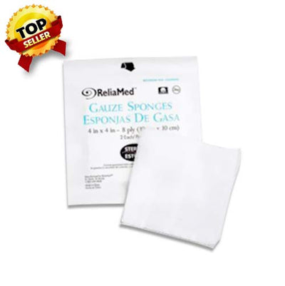 ReliaMed Sterile Gauze Sponge 4" x 4", 8-Ply